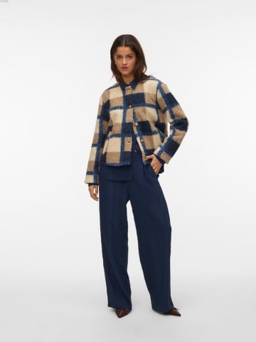 Vero Moda Teddyjas beige/donkerblauw