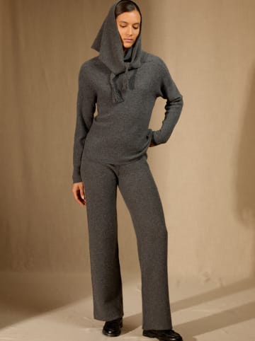 Perfect Cashmere Kaszmirowy szal "Condeixa" w kolorze szarym - 103 x 49 cm