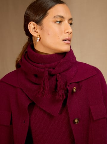 Perfect Cashmere Kaszmirowy szal "Condeixa" w kolorze bordowym - 103 x 49 cm