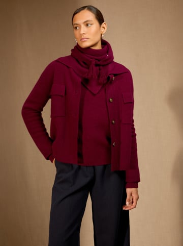 Perfect Cashmere Kaszmirowy szal "Condeixa" w kolorze bordowym - 103 x 49 cm