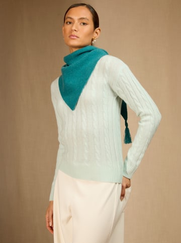 Perfect Cashmere Kaszmirowy szal "Condeixa" w kolorze turkusowym - 103 x 49 cm
