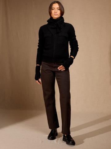 Perfect Cashmere Kaschmir-Schal "Condeixa" in Schwarz - (L)103 x (B)49 cm