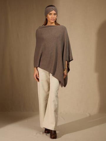 Perfect Cashmere Kaszmirowa opaska "Eithne" w kolorze szarobrązowym na czoło