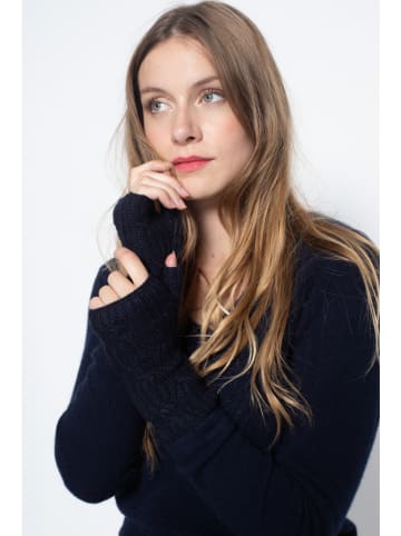 Perfect Cashmere Kaszmirowe mitenki "Jelo" w kolorze granatowym