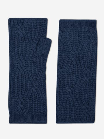 Perfect Cashmere Kaszmirowe mitenki "Juliana" w kolorze granatowym