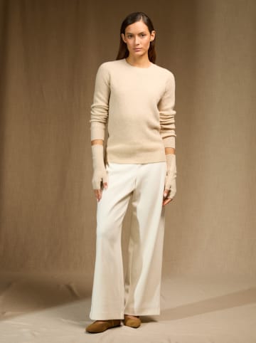 Perfect Cashmere Kaszmirowe mitenki "Juliana" w kolorze kremowym