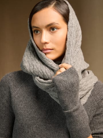 Perfect Cashmere Kaszmirowe mitenki "Juliana" w kolorze szarym