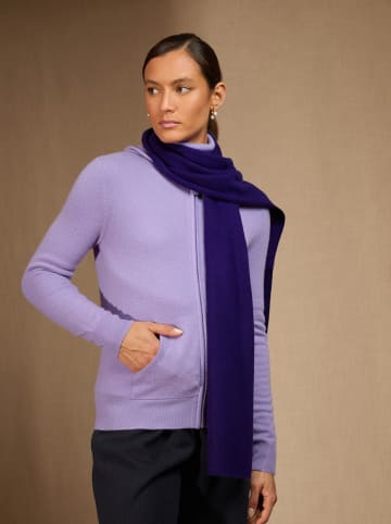 Perfect Cashmere Kaszmirowy szal "Kelly" w kolorze granatowym - 200 x 30 cm
