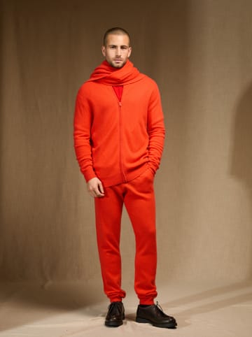 Perfect Cashmere Kaszmirowy szal-koło "Lea" w kolorze pomarańczowym - 180 x 30 cm