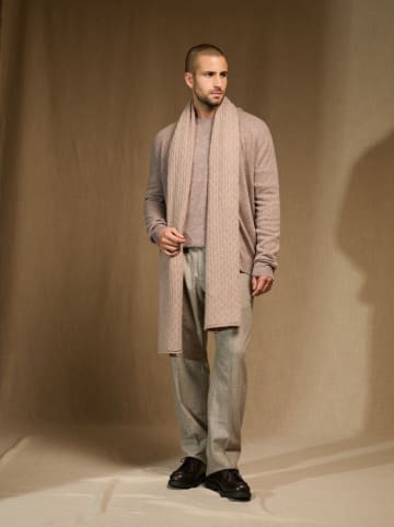 Perfect Cashmere Kaszmirowy szal "Paula" w kolorze beżowym