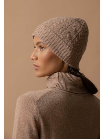 Perfect Cashmere Kaszmirowa czapka "Popi" w kolorze beżowym