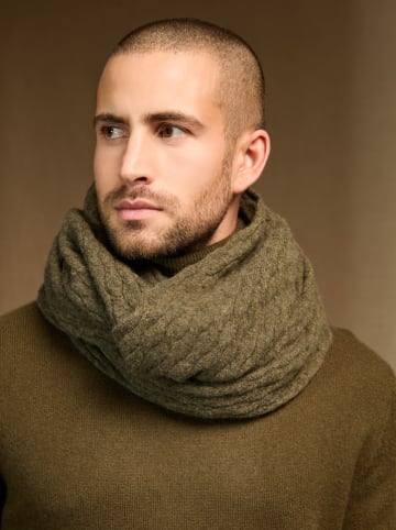 Perfect Cashmere Kaschmir-Schal "Silven" in Khaki