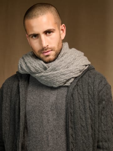 Perfect Cashmere Kaschmir-Schal "Silven" in Hellgrau