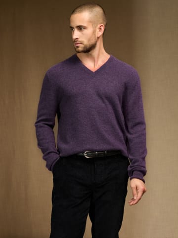 Perfect Cashmere Kaszmirowy sweter "Alexander" w kolorze fioletowym