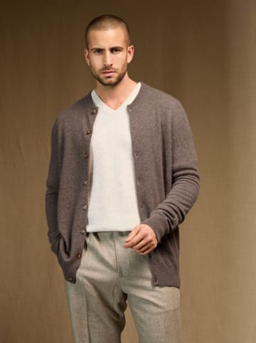 Perfect Cashmere Kasjmieren vest "Anais" taupe