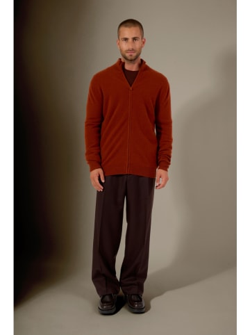 Perfect Cashmere Kasjmieren vest "Cody" roestrood