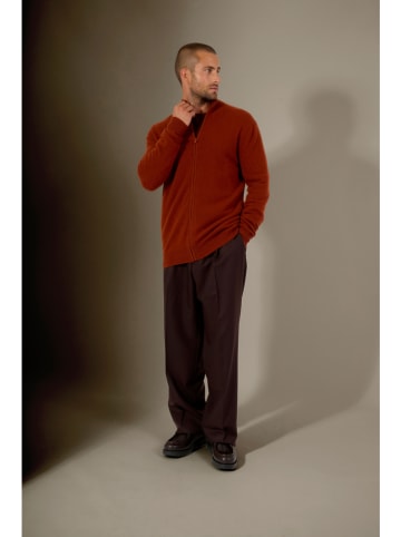 Perfect Cashmere Kasjmieren vest "Cody" roestrood