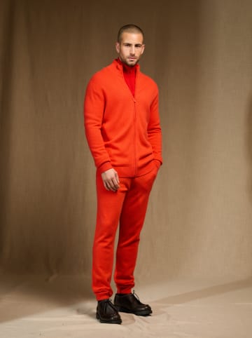 Perfect Cashmere Kasjmieren vest "Cody" oranje