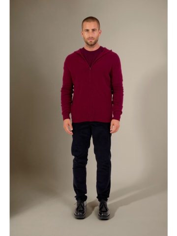 Perfect Cashmere Kaszmirowy kardigan "Eldo" w kolorze bordowym