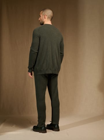 Perfect Cashmere Kasjmieren vest "Hayfield" kaki