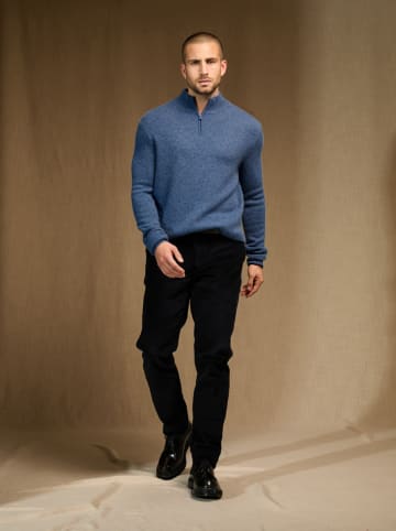 Perfect Cashmere Kaszmirowy sweter "Lucas" w kolorze niebieskim