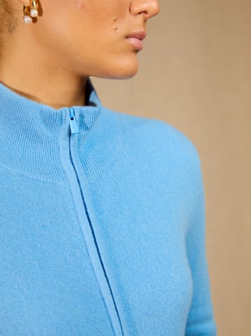 Perfect Cashmere Kaszmirowy kardigan "Ayr" w kolorze błękitnym