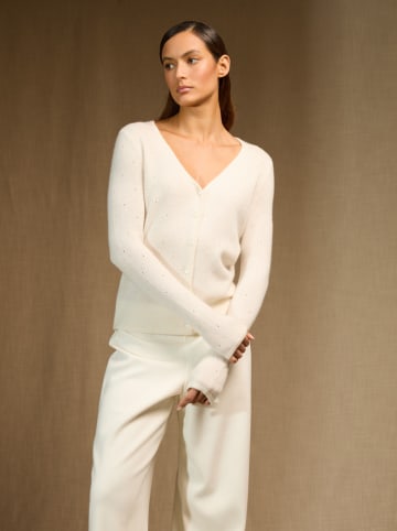 Perfect Cashmere Kaszmirowy kardigan "Colin" w kolorze kremowym