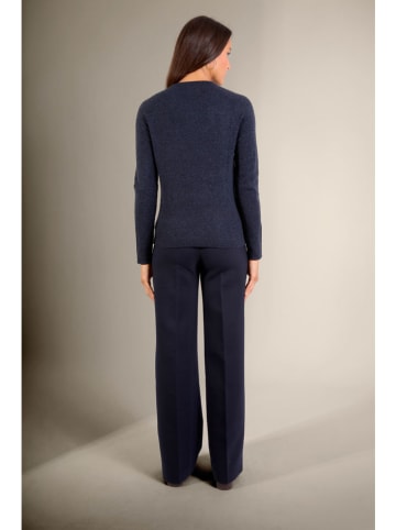 Perfect Cashmere Kaschmir-Longsleeve "Ecrin" in Dunkelblau