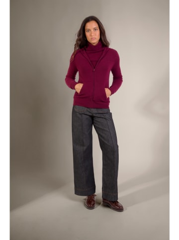 Perfect Cashmere Kasjmieren vest "Emma" bordeaux