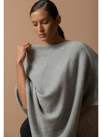 Perfect Cashmere Kaszmirowe ponczo "Georgia" w kolorze szarym
