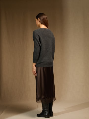 Perfect Cashmere Kaszmirowy sweter "Liv" w kolorze antracytowym