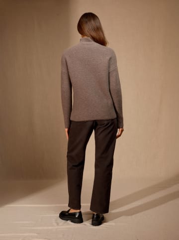 Perfect Cashmere Kaszmirowy sweter "Mairos" w kolorze szarobrązowym