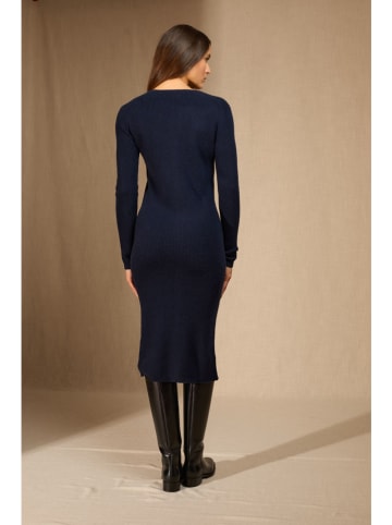 Perfect Cashmere Kaschmir-Kleid "Maria" in Dunkelblau