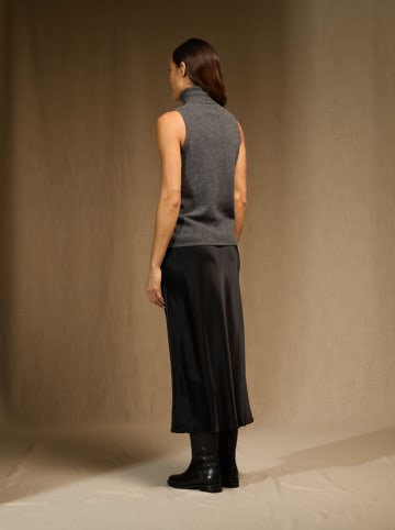 Perfect Cashmere Kaszmirowy bezrękawnik w kolorze antracytowym