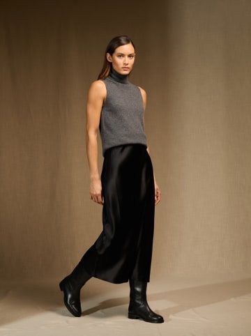 Perfect Cashmere Kaszmirowy bezrękawnik w kolorze antracytowym