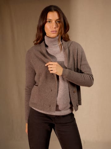 Perfect Cashmere Kaschmir-Cardigan "Mila" in Taupe