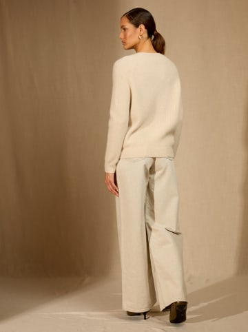 Perfect Cashmere Kasjmieren trui "Oceane" crème