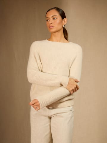 Perfect Cashmere Kasjmieren trui "Oceane" crème