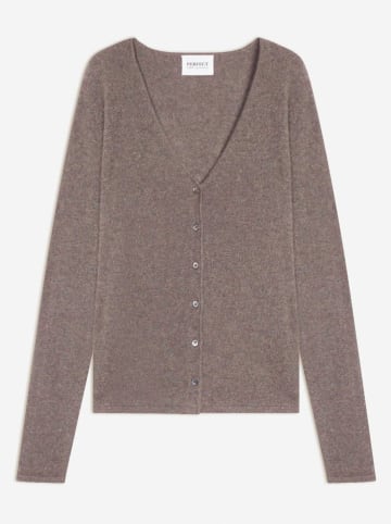 Perfect Cashmere Kaschmir-Cardigan "Paige" in Taupe