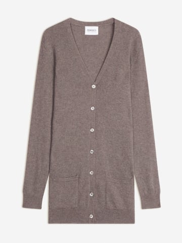 Perfect Cashmere Kasjmieren vest "Pearl" taupe