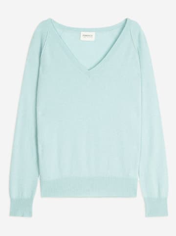 Perfect Cashmere Kaschmir-Pullover "Penelope" in Cyan