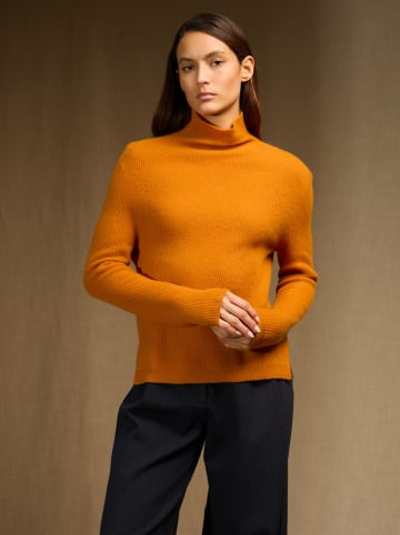 Perfect Cashmere Kaszmirowy golf "Ruby" w kolorze musztardowym