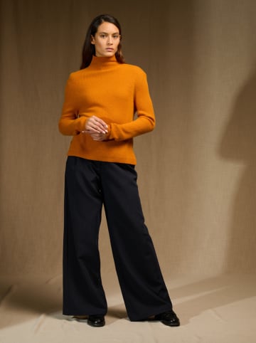 Perfect Cashmere Kaszmirowy golf "Ruby" w kolorze musztardowym