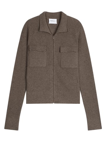Perfect Cashmere Kaszmirowy kardigan "Sara" w kolorze szarobrązowym