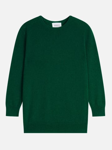 Perfect Cashmere Kaszmirowy sweter "Vanessa" w kolorze ciemnozielonym