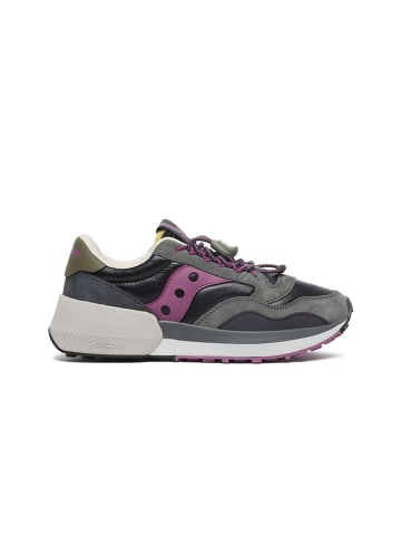 Saucony Leder-Sneakers "Jazz NXT" in Grau/ Lila