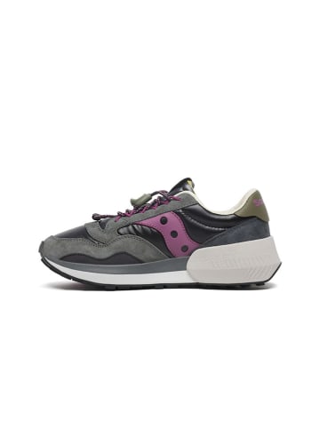 Saucony Leder-Sneakers "Jazz NXT" in Grau/ Lila
