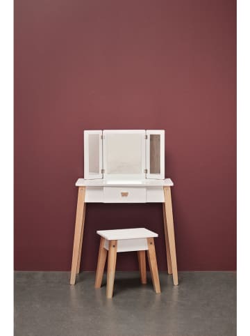 MAMAMEMO 2tlg. Set: Kinderschminktisch in Weiß