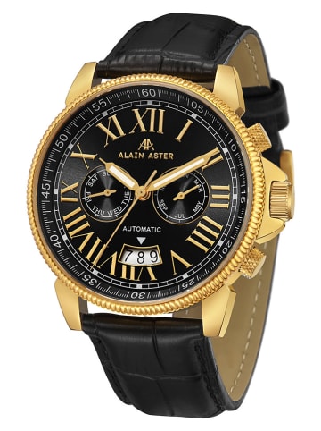 ALAIN ASTER Chronograf w kolorze złoto-czarnym