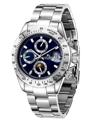 ALAIN ASTER Chronograf w kolorze srebrno-granatowym